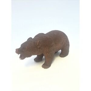 AAA Brown Grizzly Bear PVC Plastic Figure Animal Toy Vintage Made in China
